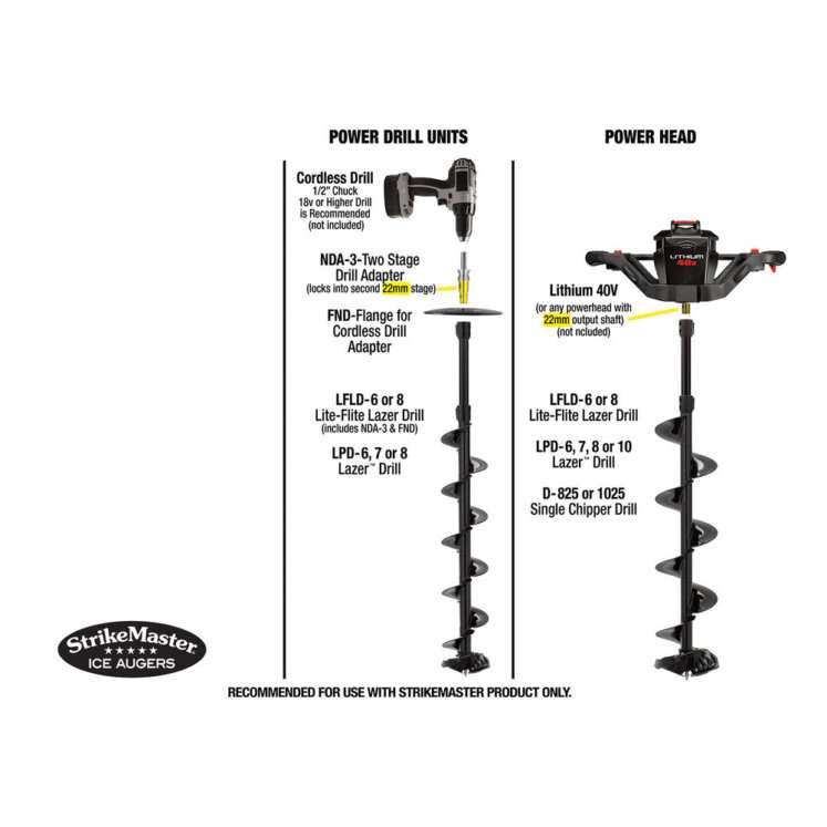 Lazer Strikemaster Inch Ice Auger StrikeMaster Lite Flite Drill