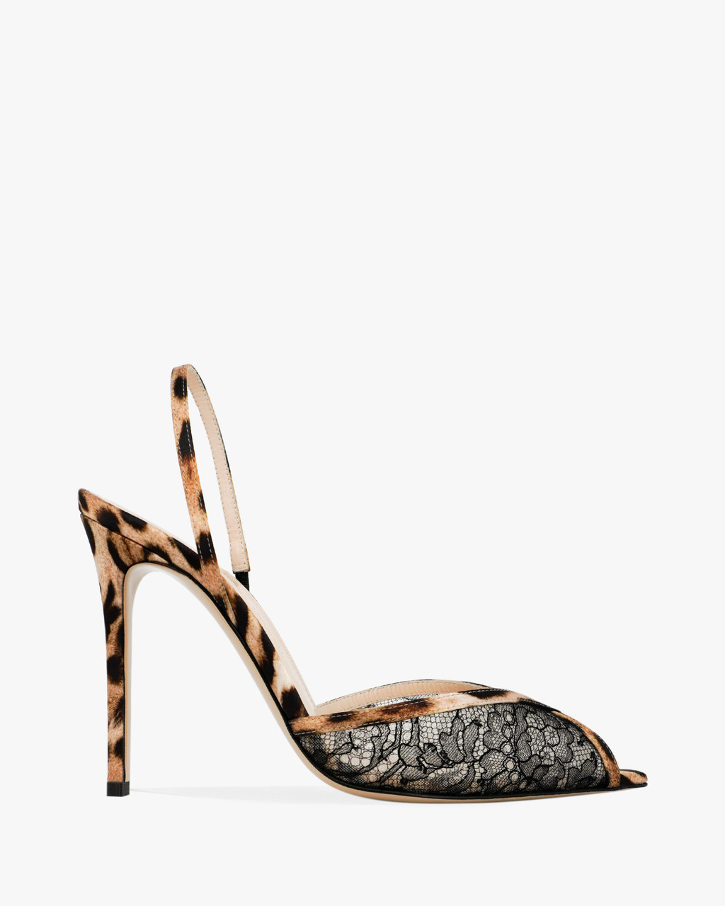 KATY SLING LACE LEOPARD 105 I LACE WOMEN HEELS IN DIFFERENT