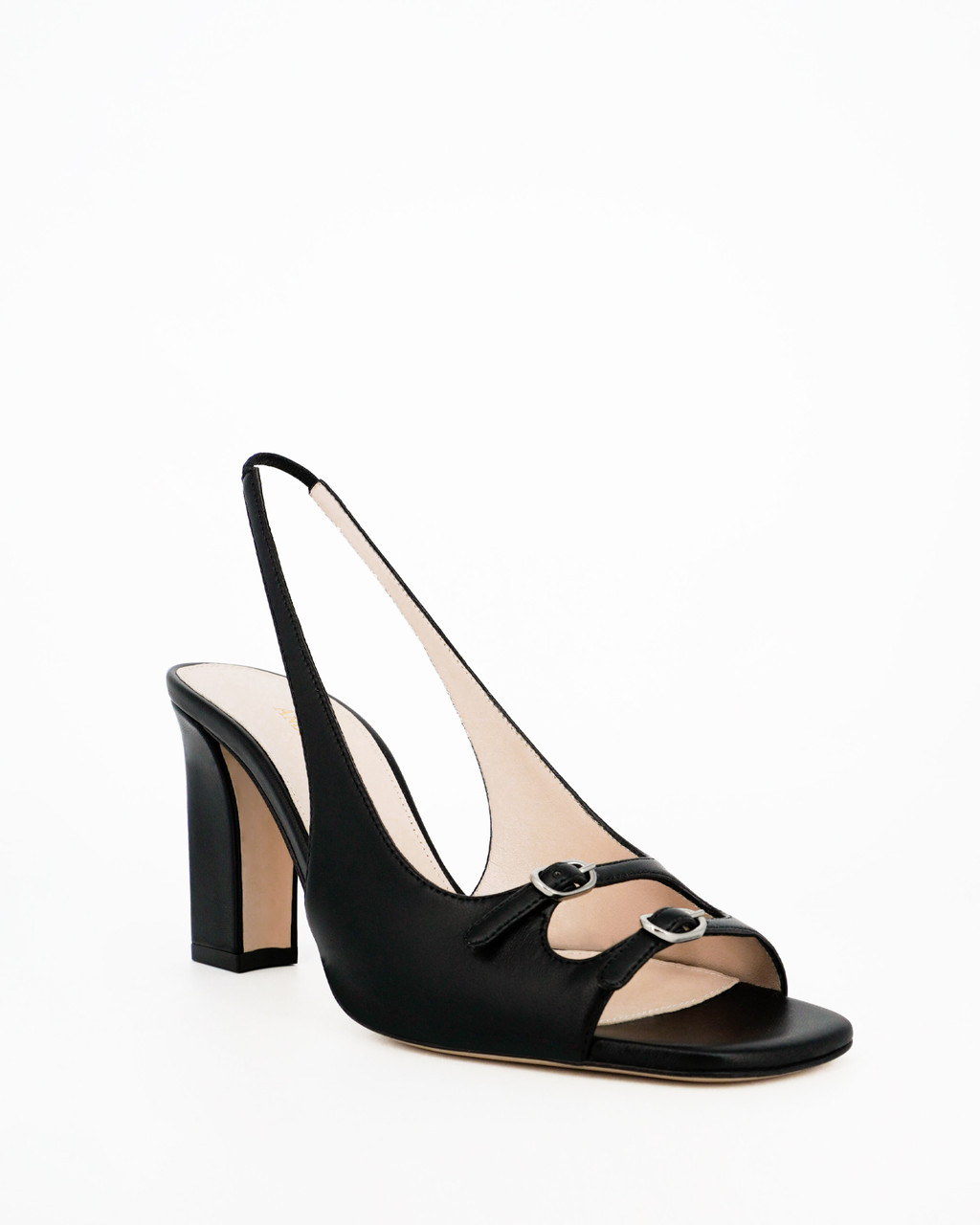 CAROL SLING BLOCK 85 - WOMEN THICK HEELS IN BLACK AND WHITE