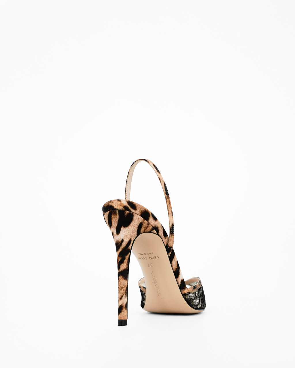 KATY SLING LACE LEOPARD 105 I LACE WOMEN HEELS IN DIFFERENT COLORS