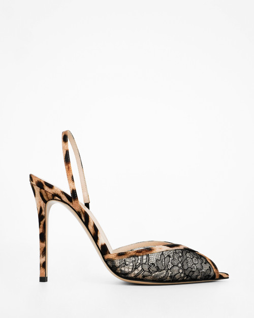 KATY SLING LACE LEOPARD 105
