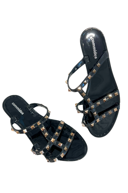 Rory Rivets Decor Slide Sandals