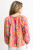 Toucan Scarf Vneck Braid Trim Top
