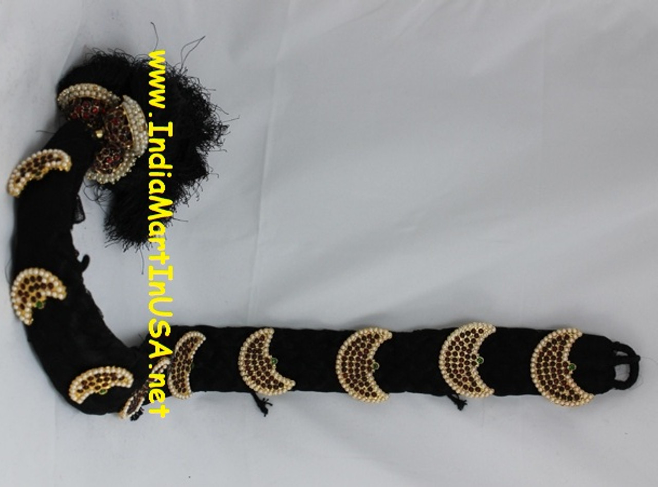 Vama Fashions Gold Plated With White Stones Of Black Jada Kunjalam For  Women Girls  vama fashion Amazonin Jewellery