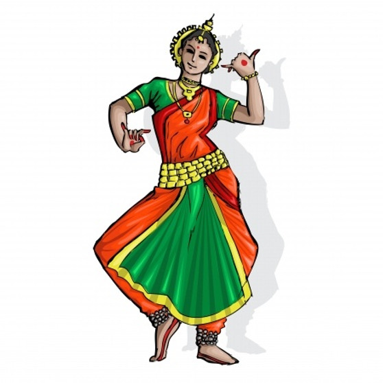 Odissi dance costume