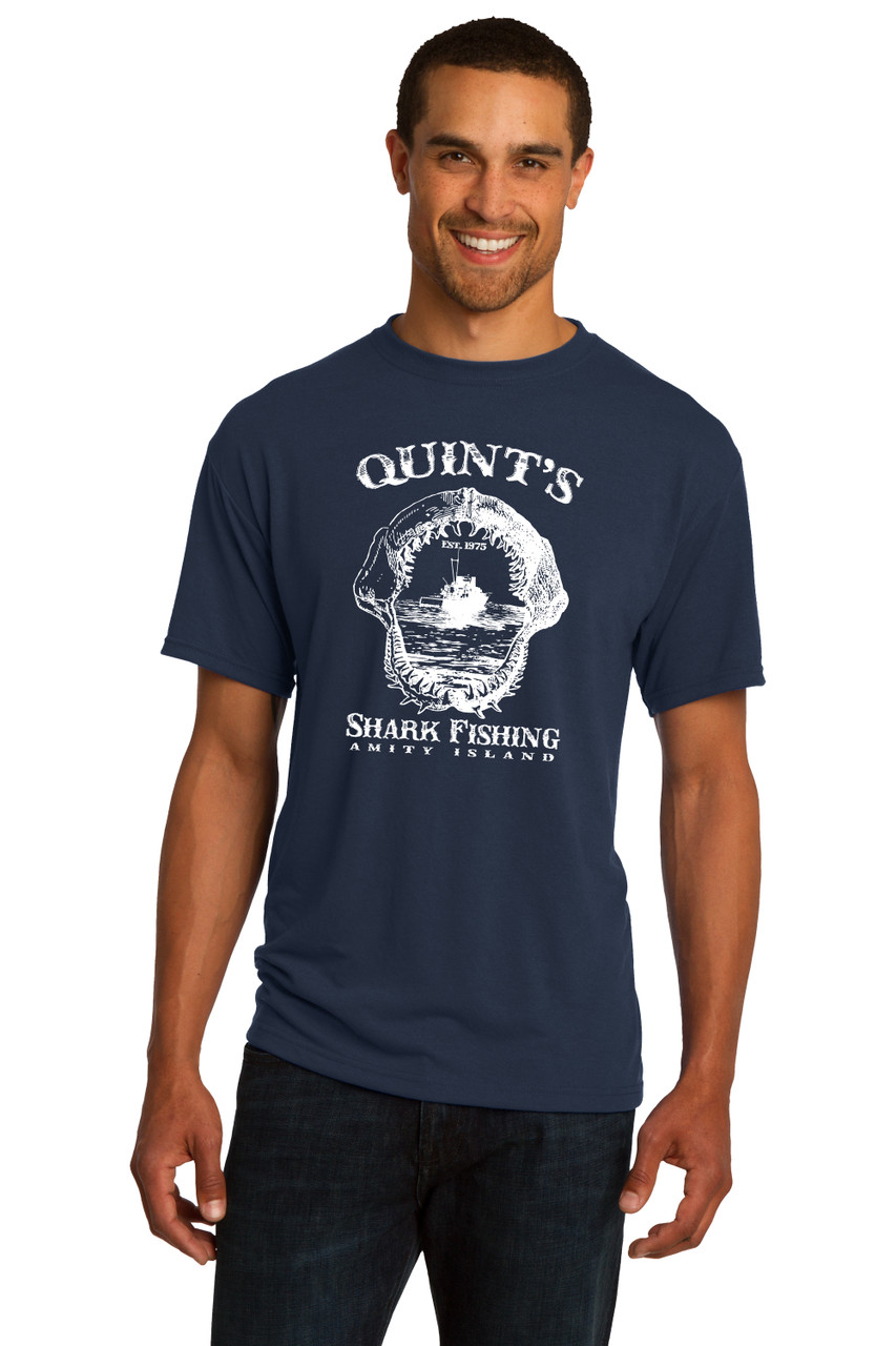 QUINT'S SHARK FISHING - Jaws - Amity Island - est. 1975 Tee Shirt