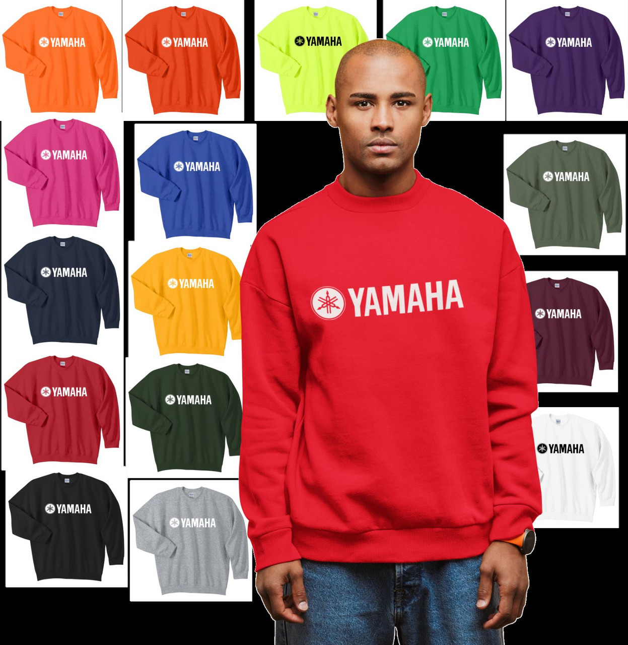 YAMAHA Motorcycle Dirt bike Motocross up to 5x Heavy Blend Sweatshirt