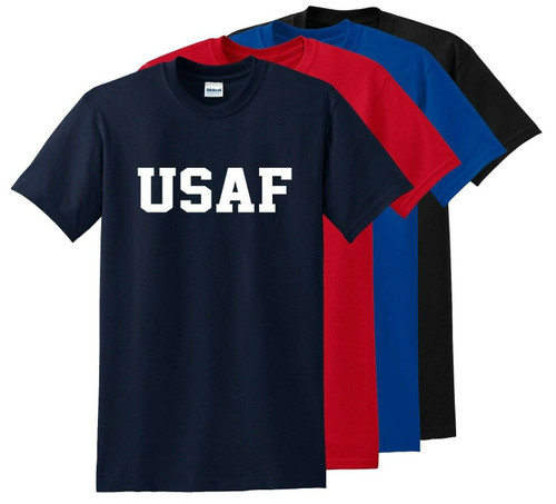 US--USAF- UNITED STATES AIR FORCE -Military-Physical-Training-T-Shirts/