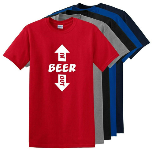 BEER IN AND OUT - Funny Drinking Party T Shirt up to 5x/