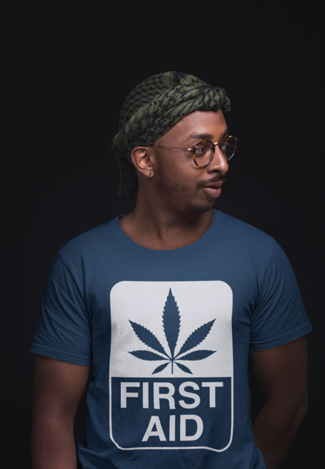 FIRST AID Funny Marijuana Weed Pot 420  T Shirt