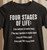FOUR STAGES OF LIFE: Funny T Shirt Told with Santa Claus- Men's/Women's Sizes