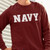 UNITED STATES NAVY  T-Shirt - Long Sleeve Maroon  sizes 4X and  5x