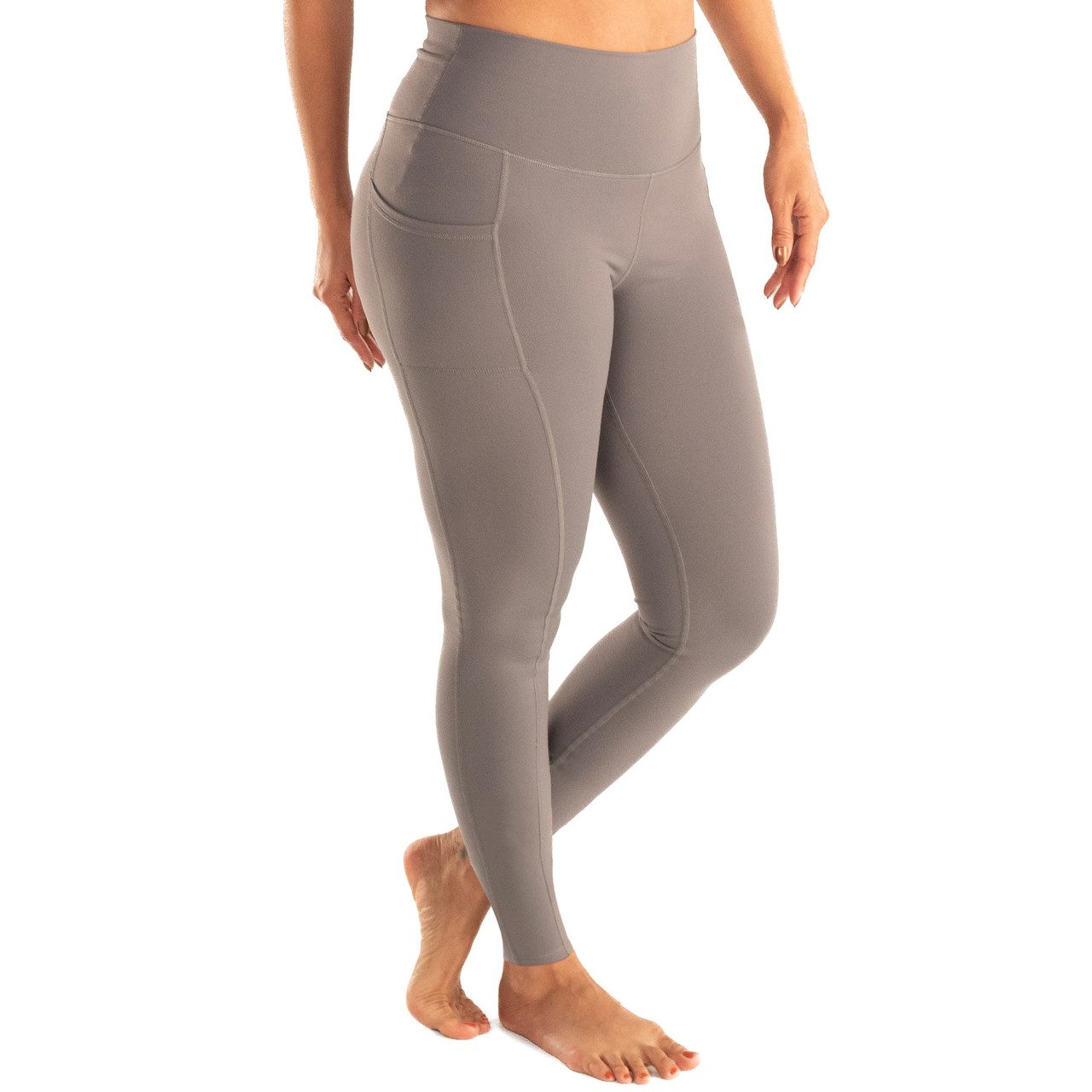 Leakproof Womens Leggings: Menstrual + Bladder Control Yoga Pants with  Pockets - Built-in Catch All Pads (22 Inseam)