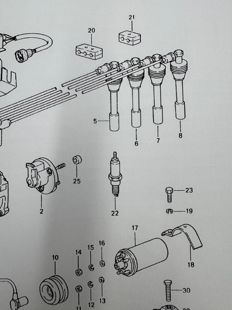 ignition wire clip kit 944s 944s2 968