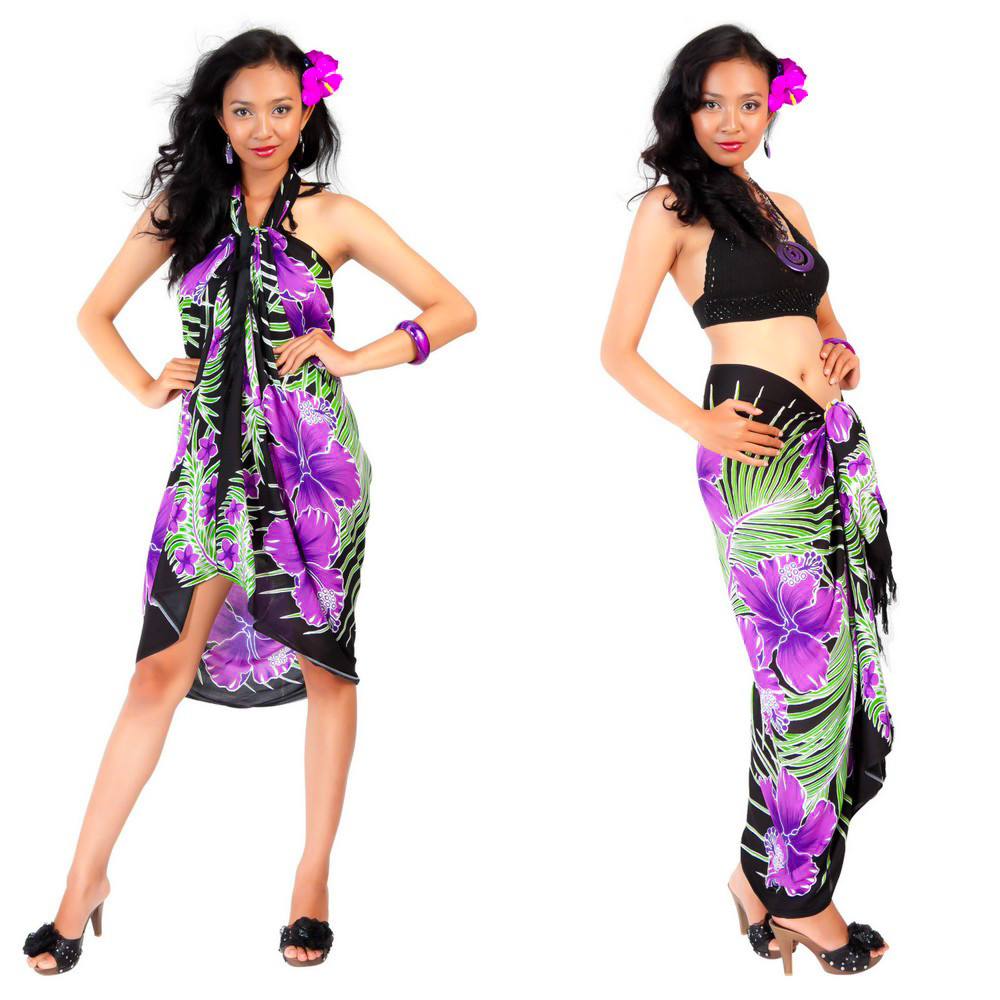 Sarong/Shawl, Indigo Floral