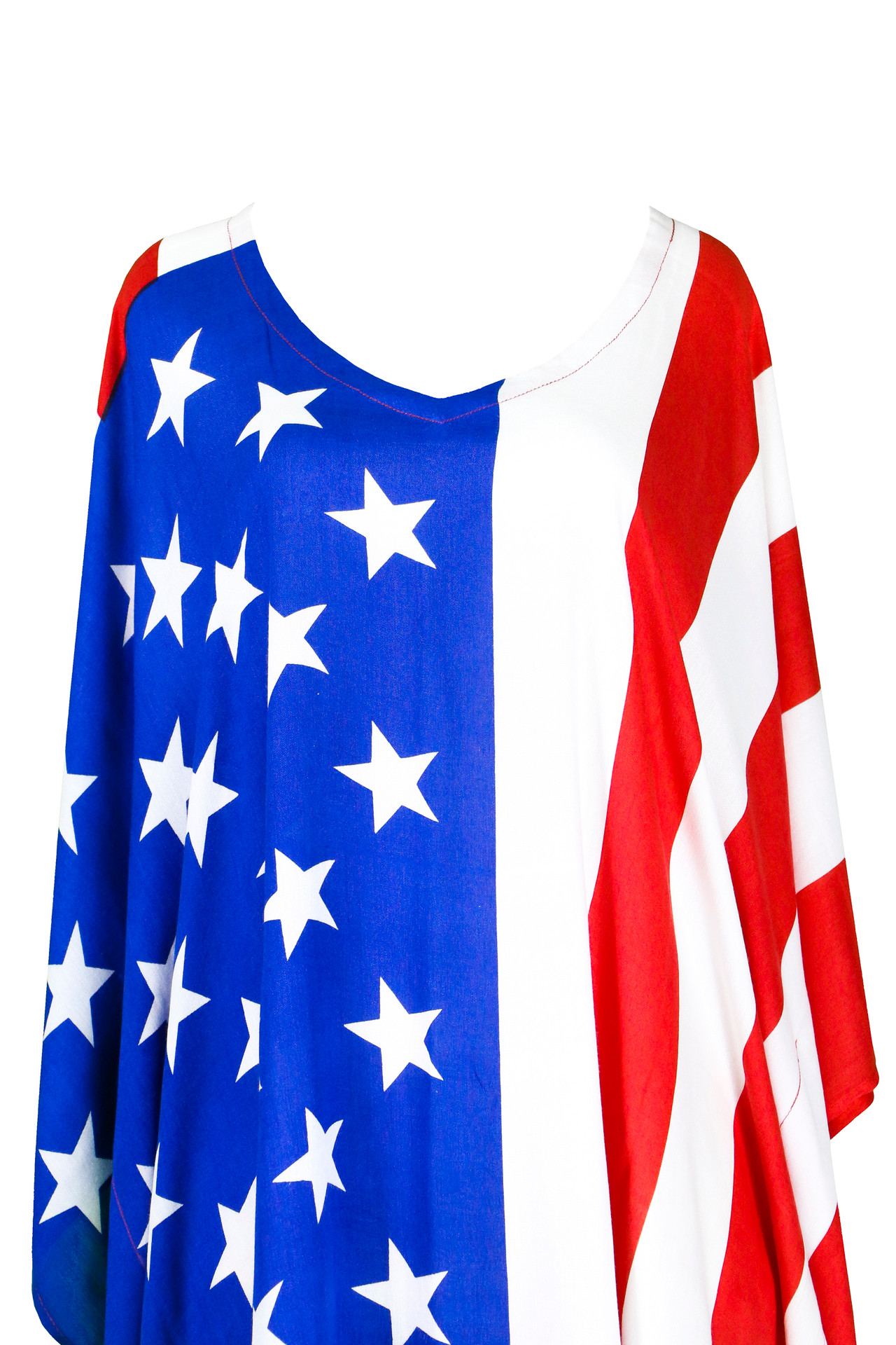 American Flag Poncho Beach Coverup 1 World Sarongs