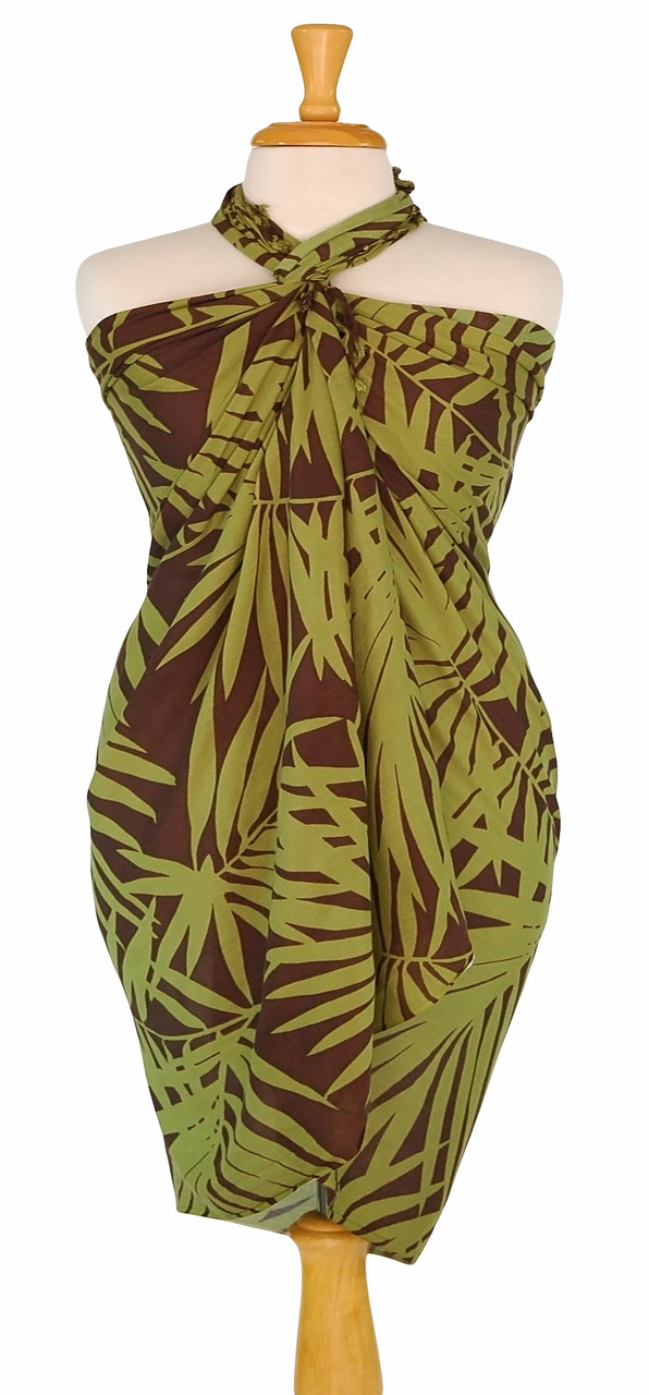 Pareo / Sarong / Pareau Hawaiian Style Floral Wrap Palm Leaf