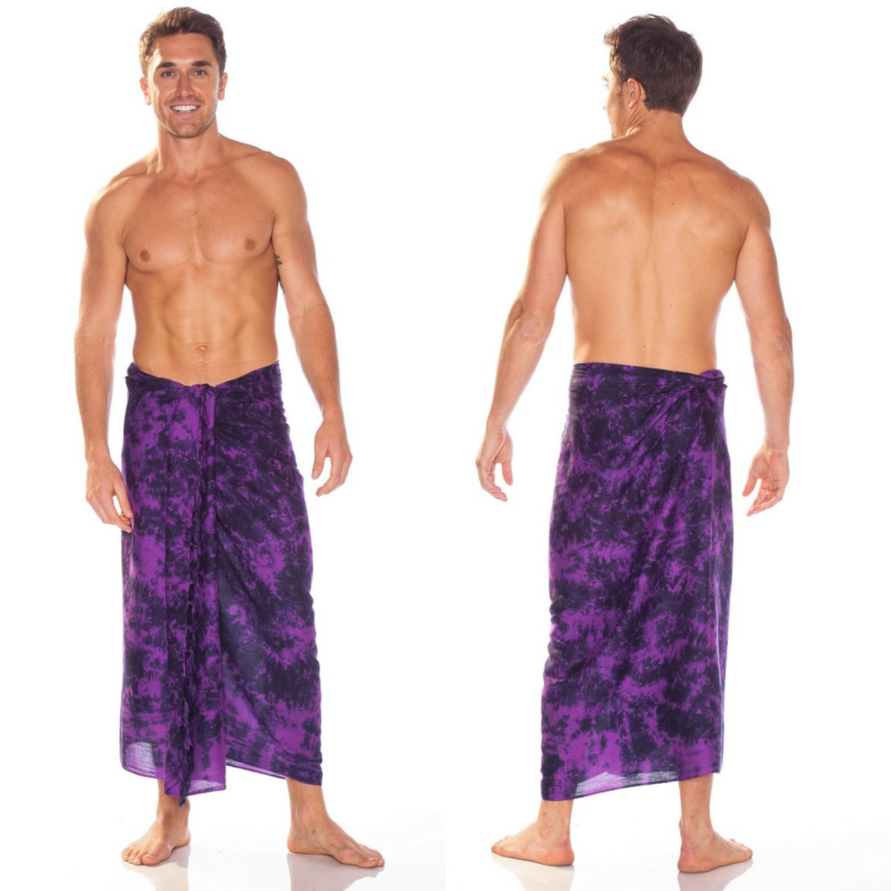 Mens Sarong in Purple Smoked