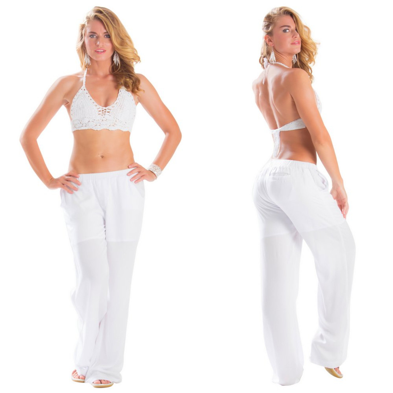 White Palazzo Pants: Shop up to −89%