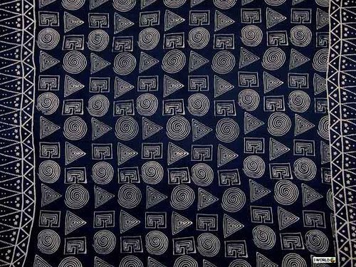 Geometric Sarong "Dark Navy Blue"