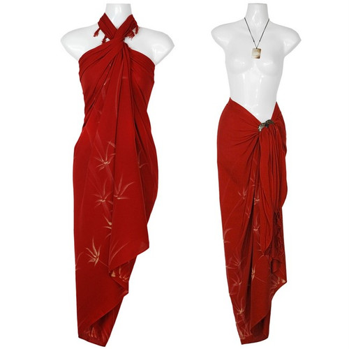 Bamboo Sarong "Burgundy" - SECONDS