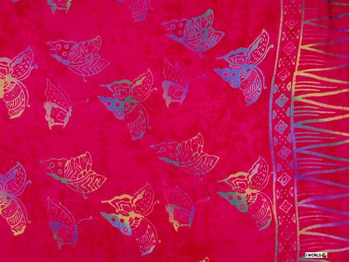 Butterfly Sarong BF-2 "Pink/ Light Blue"