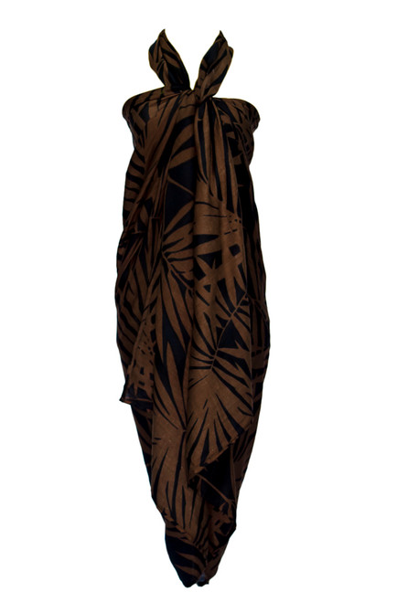 Palm Leaf Fringeless Sarong Hawaiian Style Floral