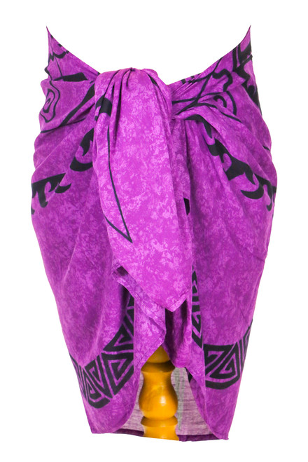 Tattoo Sarong "Royal Purple" - Fringeless Sarong