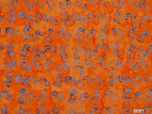Floral Sarong "Heart Daisy" Oranges