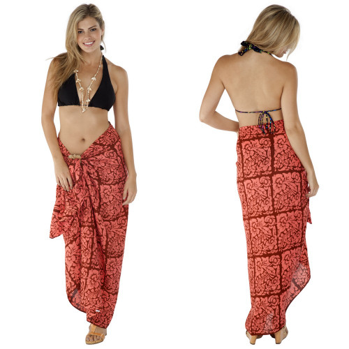 Floral Sarong in Brown