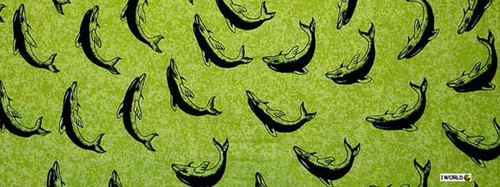 Half Sarong/Mini Sarong Dolphin "Lime Green"