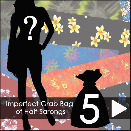 Group of 5 Imperfect Half Sarongs