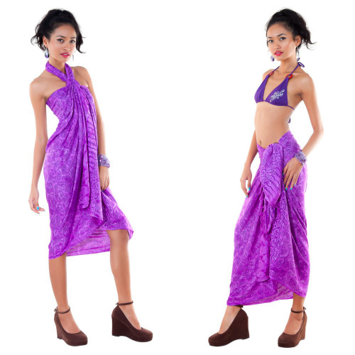 Turi Leaf Sarong in Light Purple