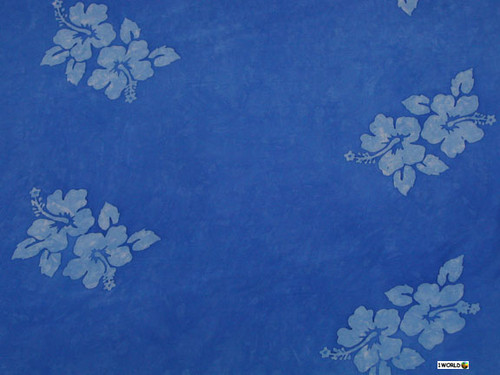 Plus Sized Sarong "Hibiscus Blue"