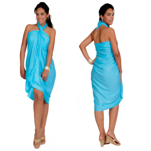 Light Turquoise Solid Sarong