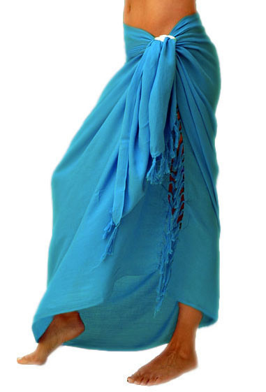 Solid Turquoise Sarong - SECONDS