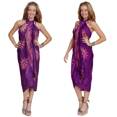 Sun Celestial Sarong "Purples w/ Multi-Colors"