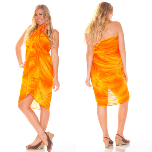 Tie Dye Sarong in Orange