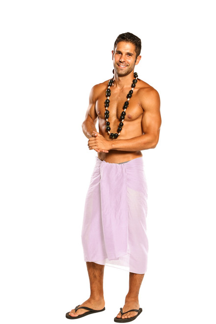 Mens Beach Wrap Cotton Sarong in Light Pink with FREE Bag - Fringeless Sarong