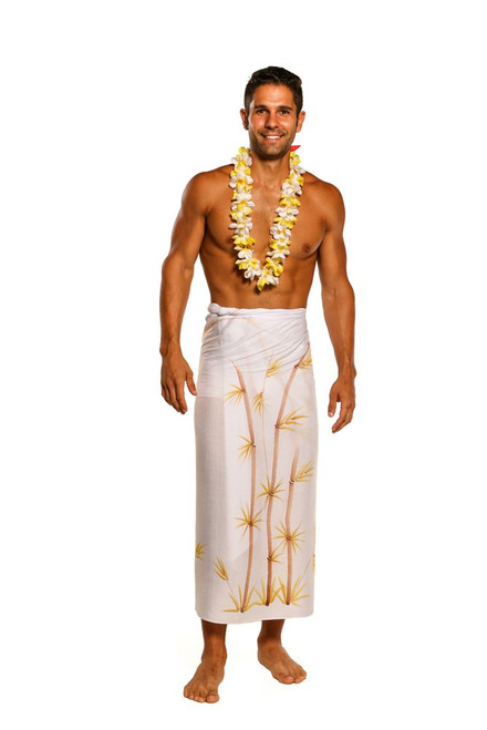 Bamboo Mens Sarong in White