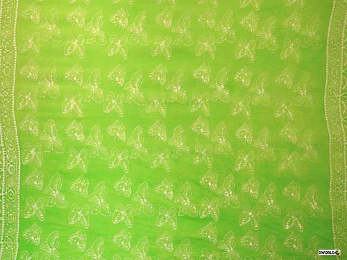 Mens Lime Green Butterfly Sarong