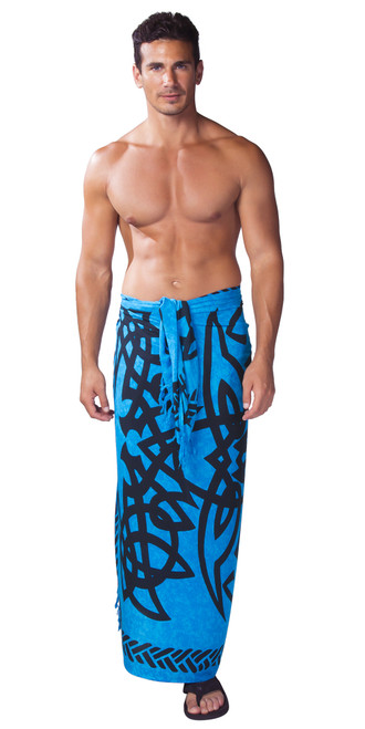 Celtic Mens Sarong in Blue