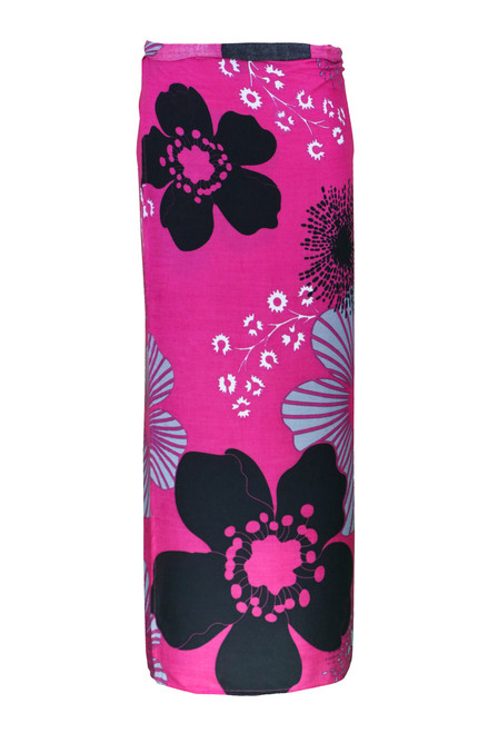 Mens Floral Fringeless (TM) Sarong in Pink Mens Floral Fringeless (TM) Sarong in Pink