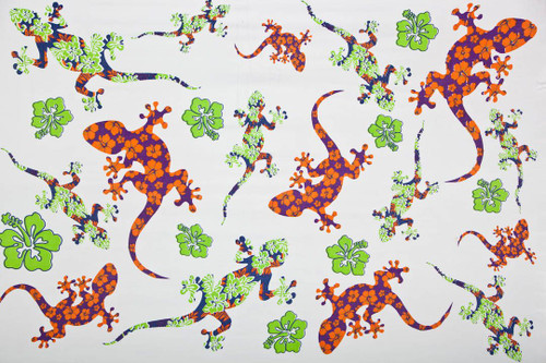 Mens Gecko and Floral Sarong in Purple