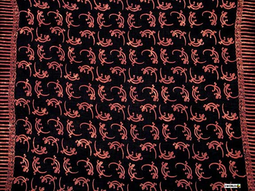 Gecko Mens Sarong "Black / Light Pink"