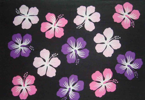 Sarong for Men Hawaiian Floral Sarong in Black/Pink/Purple Sarong for Men Hawaiian Floral Sarong in Black/Pink/Purple