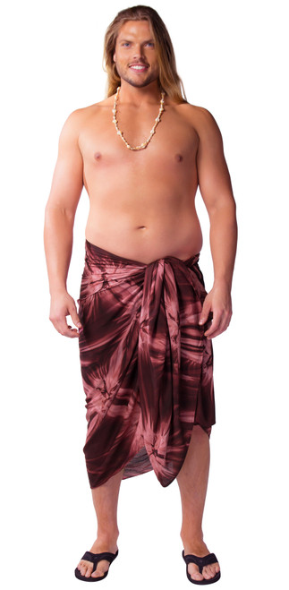 Mens Sarong "Brown" Smoked PLUS SIZE - Fringeless Sarong Mens Sarong "Brown" Smoked PLUS SIZE - Fringeless Sarong