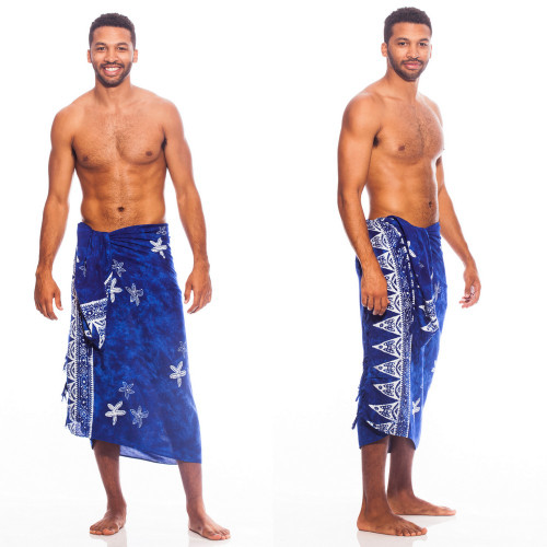 Starfish Mens Sarong in Blue