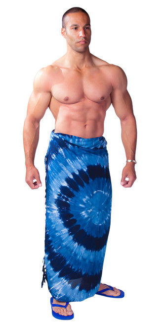 Tie Dye Mens Sarong "Tri Dye 3" Navy Blues" - Almost gone. Don't Miss Out Tie Dye Mens Sarong "Tri Dye 3" Navy Blues" - Almost gone. Don't Miss Out