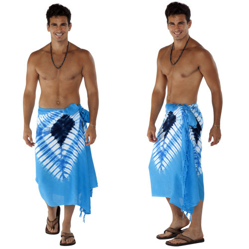 "Double Blue Diamond" Mens Sarong